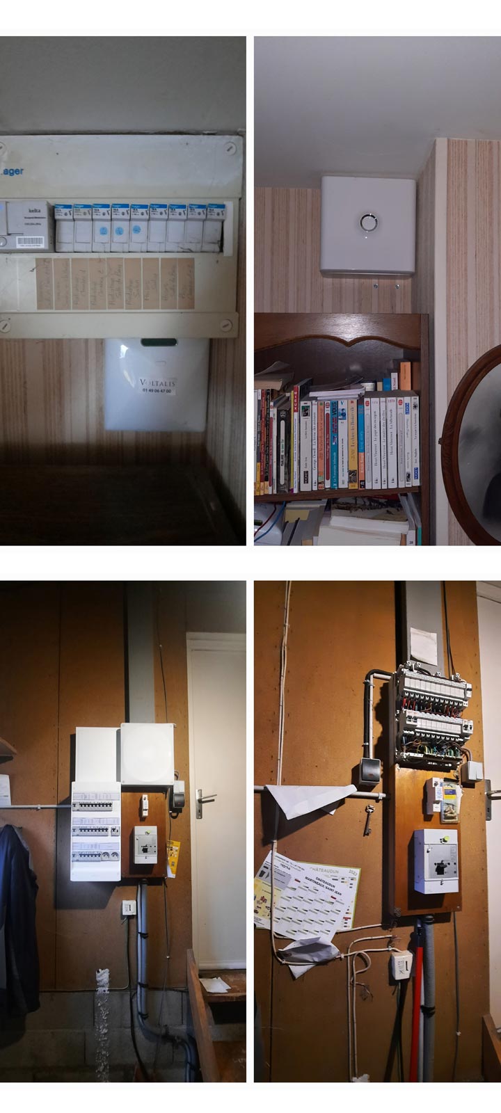 Installations électriques et domotique : tableau électrique Hager, thermostat connecté, boîtier Voltalis - DHOME Automatisme électricien Cloyes-les-Trois-Rivières