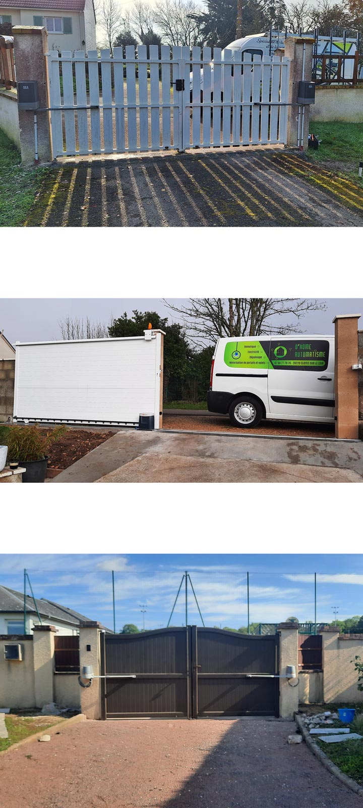 Motorisation portails battants et coulissants - Installation automatisme par DHOME Automatisme électricien Cloyes-les-Trois-Rivières